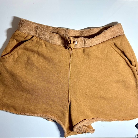 Free People Intimately Rust Orange Drawstring Waist Shorts Size S - Picture 2 of 7